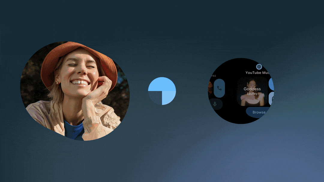 Animación de Wear OS con Material 3 Expressive: watch face que cambia su paleta cromática en respuesta al color de la ropa del usuario
